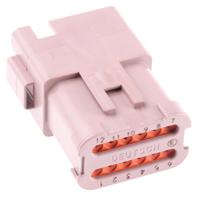 dt04-12pd-ce07 Deutsch, DT Automotive Connector Socket Brown 12 Way, Crimp Termination DT04-12PD-CE07