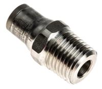 3805-06-13 Legris LF3800 Series Straight Threaded Adaptor, R 1/4 Male to Push In 6 mm, Threaded-to-Tube Connection Style