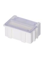 8150010 Licefa 1 Cell Transparent, White Compartment Box, 21mm x 42.4mm x 29.4mm