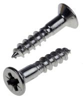 483-3135 RS PRO Pozidriv Countersunk Stainless Steel Wood Screw, A2 304, 4mm Thread, 20mm Length
