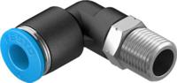 qsl-18-6-100 Festo Elbow Threaded Adaptor, R 1/8 Male to Push In 6 mm, Threaded-to-Tube Connection Style, 130729