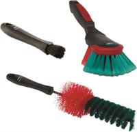 521152 Vikan Soft Bristle Black, Red Hand Brush, 40mm bristle length, Polyester bristle material