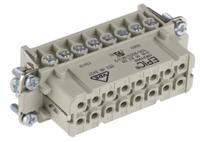 10531000 EPIC Heavy Duty Power Connector Insert, 14A, Female, H-A Series, 16 Contacts