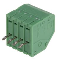 1989764 Phoenix Contact PTSA 0.5/ 4-2.5-F Series PCB Terminal Block, 4-Contact, 2.5mm Pitch, Through Hole Mount, Solder