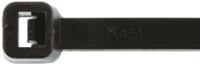 811-1603 RS PRO Cable Tie, Heat Stabilised, 203mm x 4.6 mm, Black Nylon, Pk-100