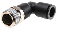 3129-12-21 Legris LF3000 Series Elbow Threaded Adaptor, R 1/2 Male to Push In 12 mm, Threaded-to-Tube Connection Style