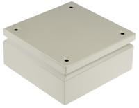 122-125 RS PRO Grey Steel Junction Box, IP66, 200 x 200 x 80mm