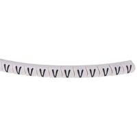 515-03959-hgdc2-5-v-pvc-wh HellermannTyton Helagrip Slide On Cable Markers, Black on White, Pre-printed "V", 2 → 5mm Cable, 515-03959