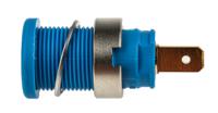 972355102 Hirschmann Test & Measurement Blue Female Banana Socket, 4 mm Connector, Tab Termination, 25A, 1000V ac/dc, Gold Plating