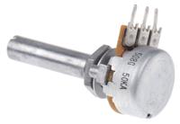 rk1631110tv8 Alps Alpine RK163 50kΩ Rotary Carbon Film Potentiometer, Panel Mount (Through Hole), RK1631110TV8