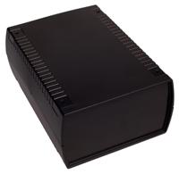192-0758 RS PRO Black ABS Enclosure, IP53, IK06, Black Lid, 185.5 x 136 x 80mm