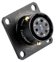 62lc-12e10-06sn771 Amphenol Limited, 62LC, Copper 6 Way Panel Mount MIL Spec Circular Connector, Socket Contacts,Shell Size 10, Bayonet