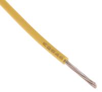 872-4549 RS PRO Yellow 0.33mm² Hook Up Wire, 22 AWG, 7/0.12 mm, 100m, MPPE Insulation