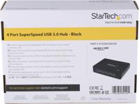 st4300usb3gb StarTech.com 4 Port USB 3.0 USB A  Hub, AC Adapter - UK Plug Powered, 95 x 68 x 23mm