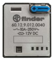 601290120040 Finder Plug In Power Relay, 12V dc Coil, 10A Switching Current, DPDT