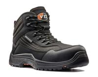 v15010105 V12 Footwear V1501.01 Black Non Metal Toe Capped Unisex Safety Boots, UK 5, EU 38