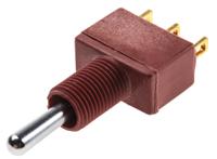 e105syzqe C & K Toggle Switch, Panel Mount, (On)-Off-(On), SPDT, Solder Terminal