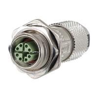 30044476 Metz-Connect Industrial Circular Connector, 8 Contacts, Screw, M12 Connector, Socket, Male, IP67,  Series