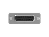 5787908-1 TE Connectivity AMPLIMITE 15 Way Cable D-sub Connector Receptacle, 2.74mm Pitch, with Cable Mount