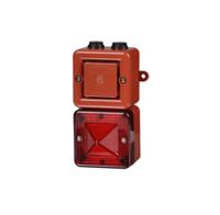 sonfl1xdc012ma0a1rr e2s SONFL1X Series Red Sounder Beacon, 12 V dc, IP66, Back Box with Mounting Lugs – 2 x M20, 101 → 103dB at 1