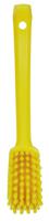 30886 Vikan Medium Bristle Yellow Scrubbing Brush, 22mm bristle length, PET bristle material