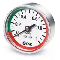 g46-4-01-l SMC R 1/8 Analogue Pressure Gauge 4bar Back Entry 42.5mm Outside Diameter