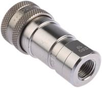 sh2-62-bspp Parker Stainless Steel Female Hydraulic Quick Connect Coupling, G 1/4 Female