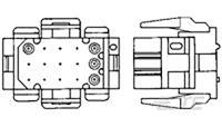 1-640520-0 TE Connectivity, AMP MR Male PCB Connector Housing, 4.19mm Pitch, 6 Way, 3 Row
