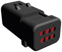776434-1 TE Connectivity, AMPSEAL 16 Automotive Connector Plug Red Clip Mount 6 Way