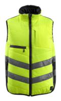15565-249-1709-2xl Mascot Workwear Black/Green/White/Yellow Water Repellent Hi Vis Vest, XXL
