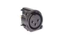 ac3favl-au-pre Amphenol Industrial Chassis Mount XLR Connector, Vertical, Female, IP40, 133 V, 3 Way, Gold over Nickel Plating
