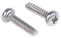 528-839 RS PRO Pozidriv M4 Pan A2 304 Stainless Steel Machine Screws DIN 7985Z x 16.0mm