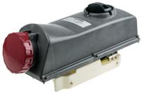 4026386 Scame IP67 Red Panel Mount 3P + E Right Angle Industrial Power Socket, Rated At 63A, 415 V