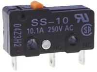 ss-5 Omron Pin Plunger Micro Switch, Solder Terminal, 5 A @ 125 V ac, SP-CO, IP40