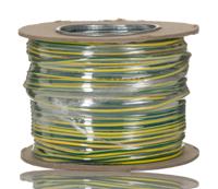 836-0987 RS PRO Green/Yellow 1.5mm² Hook Up Wire, 16 AWG, 7/0.53 mm, 100m, Polyolefin Cross-linked EI5, Type EI 5 to EN 50363-5