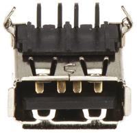 a-usbsa ASSMANN WSW Right Angle, Through Hole, Socket- Single Port Type A USB Connector