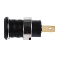 233000-21 Staubli Black Female Banana Socket, 4 mm Connector, Tab Termination, 24A, 1000V, Gold Plating