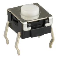 b3w-1000 Omron IP67 White Plunger Tactile Switch, SPST 50 mA 0.9mm Through Hole