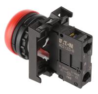 78639219-m22-l-rm22-am22-led-r Eaton, RMQ Titan M22, Flush Mount, Rear, Surface Mount Red LED Indicator, 22mm Cutout, IP69K, Round, 12 → 30V