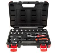 817-9233 RS PRO 29-Piece Metric 1/4 in Standard Socket/Bit Set with Ratchet