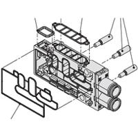 jsy31m-2p-1sa-c6 SMC JSY31M series One-Touch Fitting 6 mm Manifold Block for use with JSY3000 Series, JSY31M-2P-1SA-C6