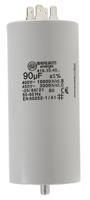 416104064 Ducati Energia 4.16.10 Polypropylene Film Capacitor, 450V ac, ±5%, 90μF, Stud Mount
