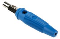 930726102 Hirschmann Test & Measurement Blue Male Banana Plug, 4 mm Connector, Screw Termination, 16A, 60 V, 60V dc, Nickel