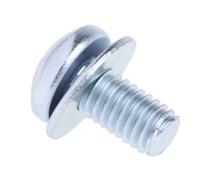 278-821 RS PRO M3 x 6mm Zinc Plated Steel Pan Head Sems Screw, Plain Washer