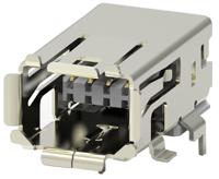 2294417-4 TE Connectivity Surface Mount Right Angle Mini I/O Connector Female, 8 Way, Shielded