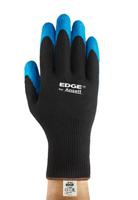 48305070 Ansell EDGE 48-305 Black Polyester Cotton Work Gloves, Size 7, Latex Coating