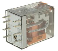 553281100040 Finder Plug In Power Relay, 110V ac Coil, 10A Switching Current, DPDT