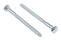 144-3538 RS PRO Hex Coach Screw, Steel Bright Zinc Plated, 8mm x 100mm