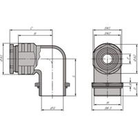 52107820-52103020 Lapp SKINDICHT Series Metallic Die Cast Zinc Cable Gland, M20 Thread, 4mm min., 13mm max., IP55
