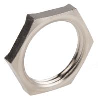52103330 Lapp Silver Nickel Plated Brass Cable Gland Locknut, M25 Thread